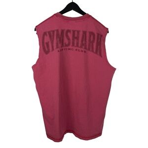 Mens Gymshark Gym Attire Athletic Streetwear Red Muscle Tank Top Shirt Size M